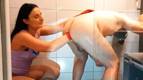 German BDSM slave deep in anal submission