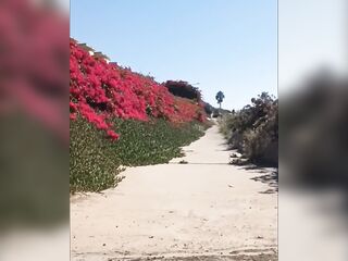 Exhibitionist wife walking and flashing large butt in public once more