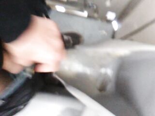 POV Transgirl In PortaPotty Also Nervous To Urinate Outside on Web camera For first Time