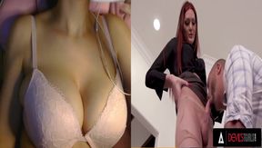 Trans girl with a huge dick pounded her man's tight asshole till he blew