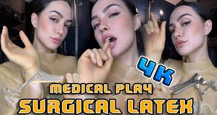 Medical Play in Surgical Latex Gloves and Gown 4k