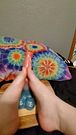 Femboy Practices Footjob on Dildo