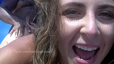 Cuck finds BBC on the beach Fucking a MILF and jerks off