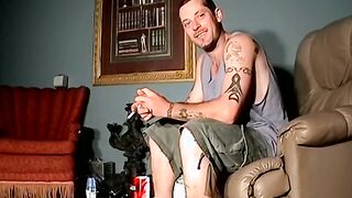 Watch this amateur thug work his way to a hot creampie while getting frisky in taboo solo play