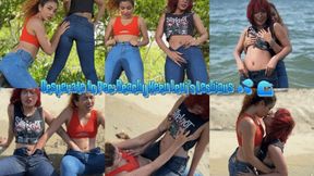 Desperate to Pee: Beachy Keen Levi's Lesbians - Lissa - Agatha