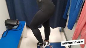 Girl in the fitting room Workout leggings POV (Anna Mole)