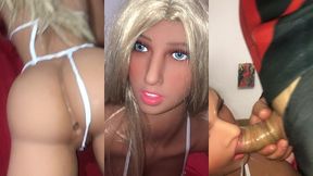 fiquei sozinha ca loira sacada da minha inteada ( sex toy ) ( sex doll )