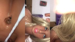 fiquei sozinha ca loira sacada da minha inteada ( sex toy ) ( sex doll )