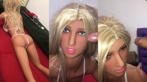 fiquei sozinha ca loira sacada da minha inteada ( sex toy ) ( sex doll )
