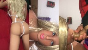 fiquei sozinha ca loira sacada da minha inteada ( sex toy ) ( sex doll )