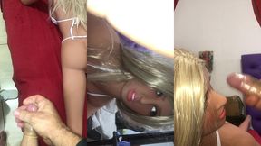 fiquei sozinha ca loira sacada da minha inteada ( sex toy ) ( sex doll )