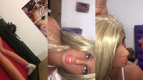 fiquei sozinha ca loira sacada da minha inteada ( sex toy ) ( sex doll )