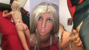 fiquei sozinha ca loira sacada da minha inteada ( sex toy ) ( sex doll )