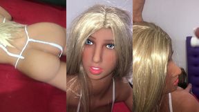 fiquei sozinha ca loira sacada da minha inteada ( sex toy ) ( sex doll )