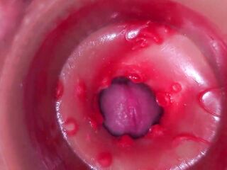 Camera in Vagina, Cervix POV, "Creampie" 4k