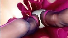 BlueGirl70 Ripped Stockings upskirt