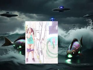 OCEAN WATER CGI SCI FI PLANET PARODY ROLE PLAY SOLO FEMALE PUBLIC