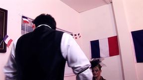 charlee chase and chloe delaure keep their clothes on during naughty 4 way