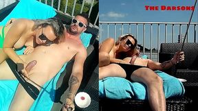 I made my husbands best friend cum on my big tits  - TheDarsons
