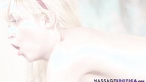 ”Sensual blonde Chloe Cherry deepthroats big rock hard shaft”