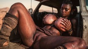 muscular orcs are having rough, dirty sex in a post-apocalyptic desert!! the orc woman’s huge, fat cunt was dripping non-stop!! [ai]