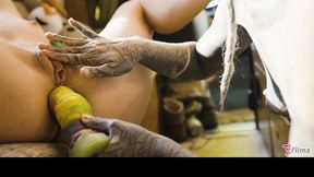 Blooming Anuskatzz and Lily Lu's dreadlock girl dirt