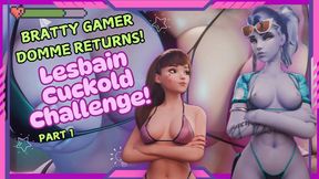 Animated Mistress humiliates cuckolded hubby with her feet and ass