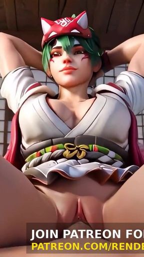 Jaw-dropping moment from &quot;3D Animation : Overwatch - Kiriko Dick Ride Uncensored Hentai AI Generated Cartoon&quot;