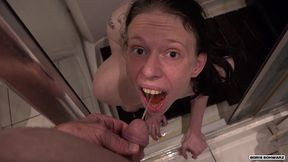 skinny super slut#2: carolina love 1on1wet. young maid used by old man, intense anal, piss drinking, facial