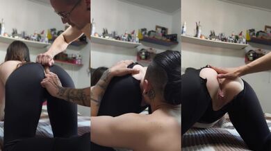 Stepbro Rips Panties Off Big Oiled Latina Ass And Eats Dripping Pussy