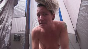 Sneaky Campground Shower In Strangers Tent - Mp4