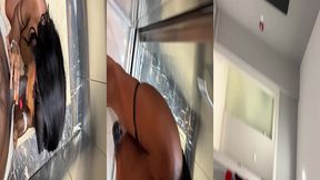 sucking a strangers dick in an elevator at a hotel