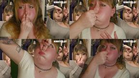 breath play Nose pinching Breath holding fetish puffy cheeks moaning Struggling