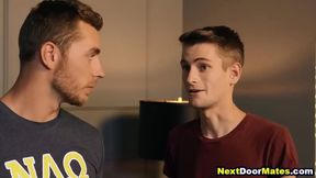 Fraternity Step Brother Spans and Fucks Submissive College Boy 18+