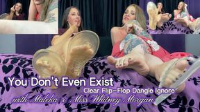 Clear Flip Flop Dangle Ignore with Maleka & Miss Whitney Morgan