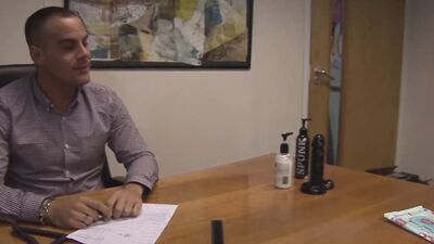 Boss Alec Steele watches as Charlie Snake fucks Luke James