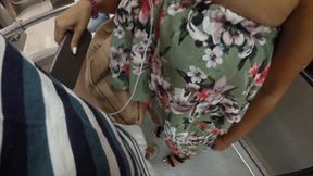 Hot MILF Stranger Grabs &amp; Rubs My Hard Dick Through Shorts on Crowded Train