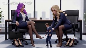 Business Giantess Foot Domination in Stockings