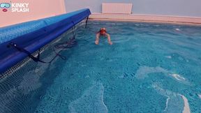 Underwater Submission Ball Gag & Blindfolded Prey