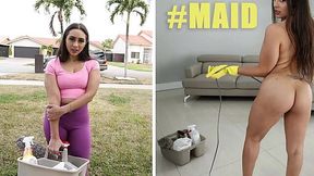 Latina Maid Lily Hall Gets Her Big Ass Fucked for Cash