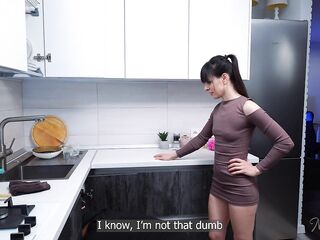 Lustful Stepmom-Facesitting lessons.Stepson,aid me in the kitchen