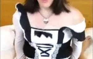 Maid in uniform knows what she is doing
