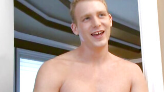 Athletic jock James Jamesson ball licked and cock sucked