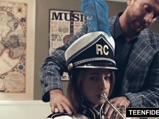 TEENFIDELITY Kristen Scott Blows Ramrod Like a Trumpet