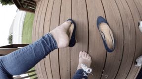 Blue Wedge Heels In Slow Motion, 1st