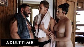 Penney Play’s Bisexual Couple Seduces Bi-Curious Twink into His First Threesome