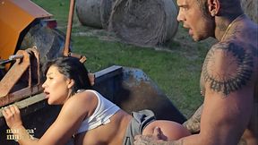 Colombian tourist fucks Italian farmer on a tractor - Mariana Martix &amp_ Luca Peracchi