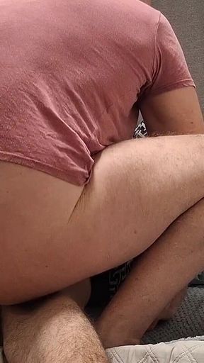 Riding a Huge Dick Gay Anal Creampie