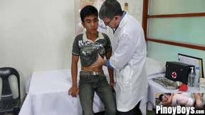 PinoyBoys.com - Asian twink barebacks with mature deviant in doctor's office fuck