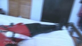 Bound Orgasms in Red Rubber Catsuit 2 480p wmv